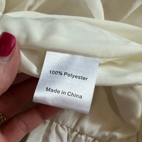 Chic Cream Maxi Skirt with bubble hem - M - Picture 6 of 6